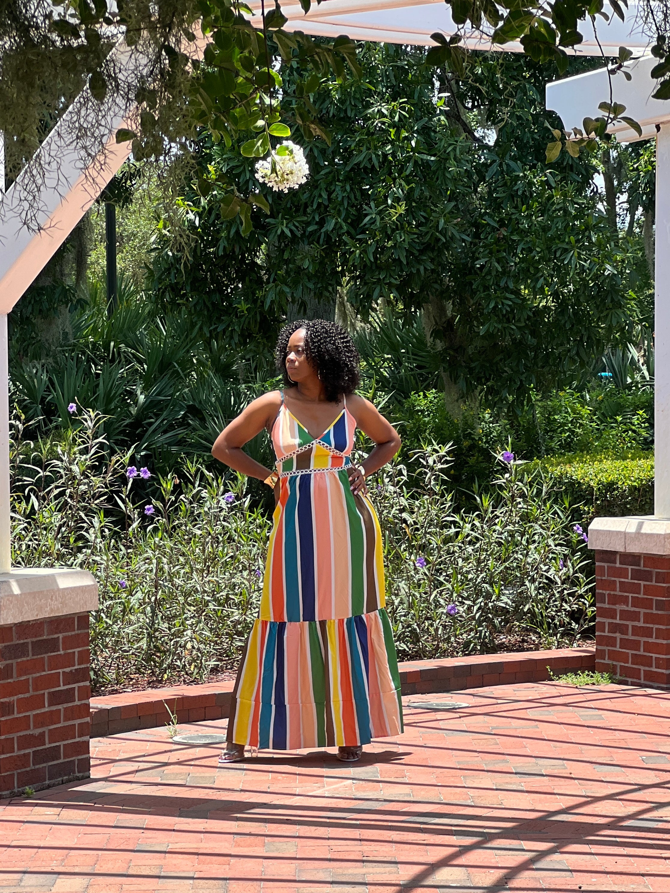 Sunset Stripes Layered Maxi Dress – MizNaturalist Edition