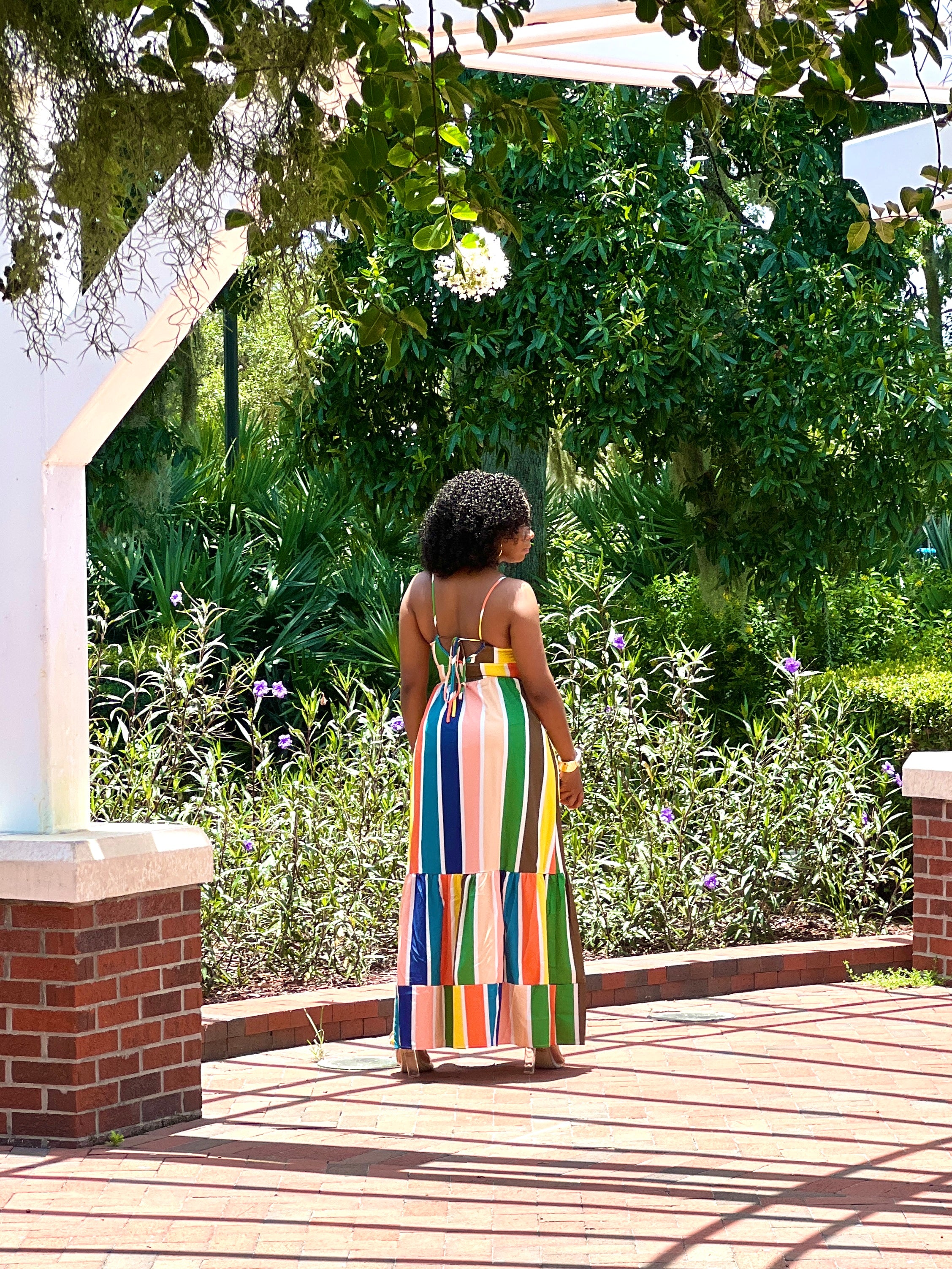 Sunset Stripes Layered Maxi Dress – MizNaturalist Edition