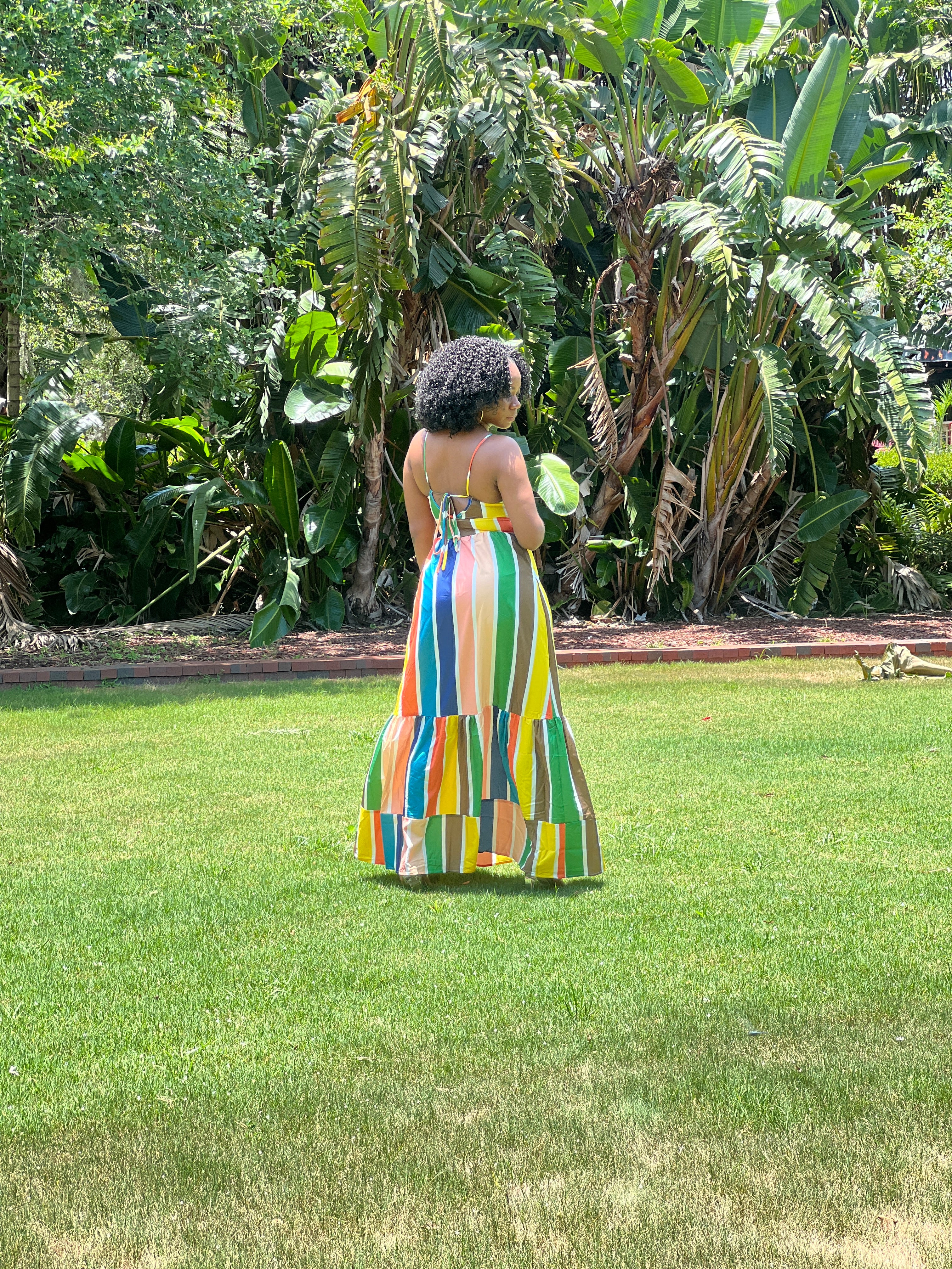 Sunset Stripes Layered Maxi Dress – MizNaturalist Edition