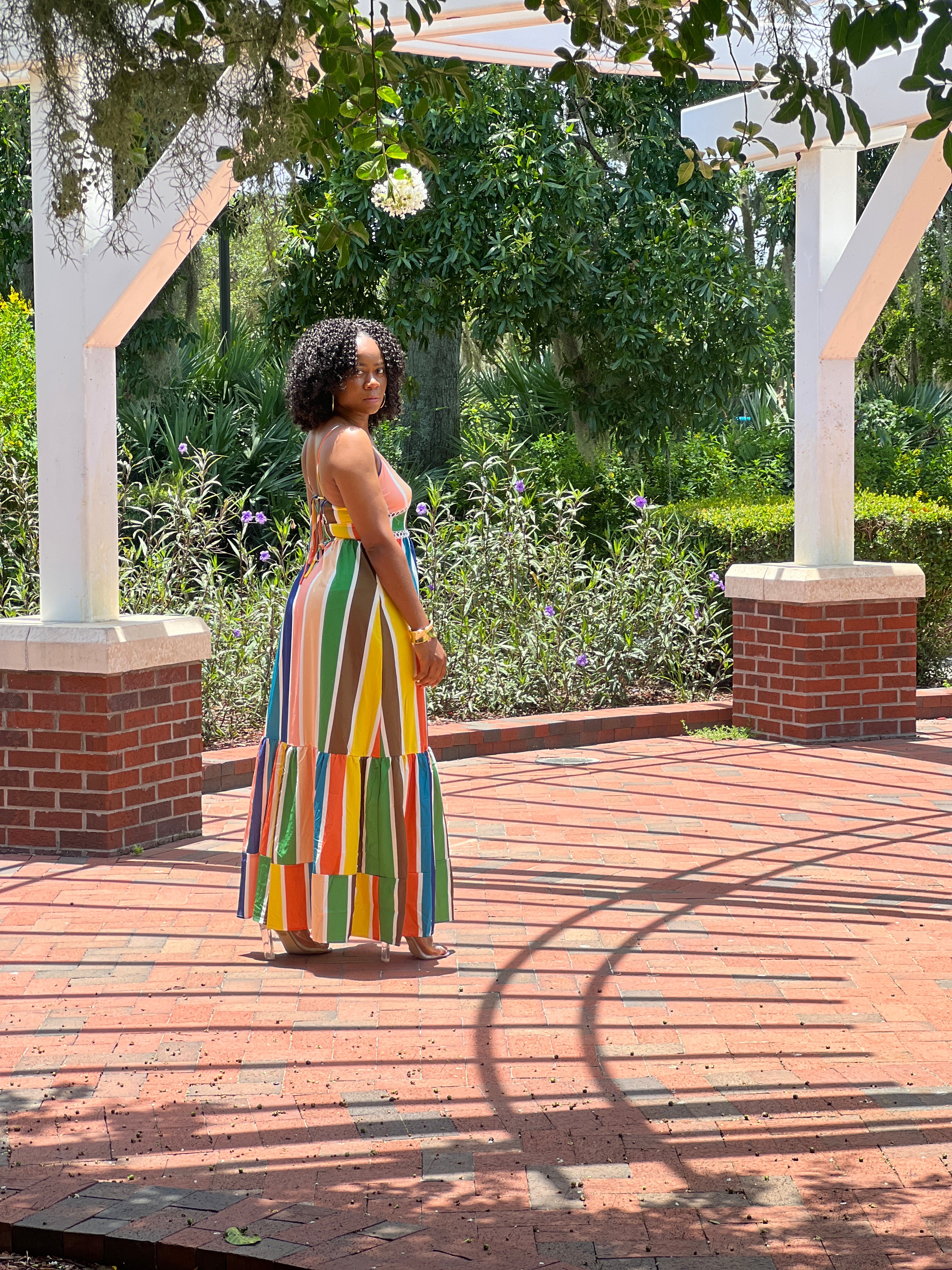 Sunset Stripes Layered Maxi Dress – MizNaturalist Edition