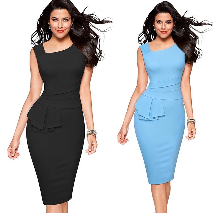Stylish Pencil Dress in Charming Colors for All Occasions Sleeveless and Magnificent Look
