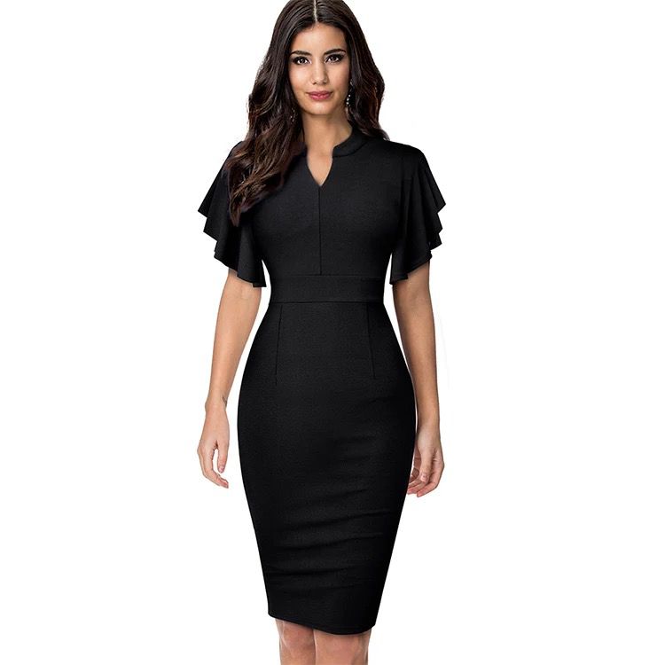 Elegant and stylish Ruffle Sleeved Dress