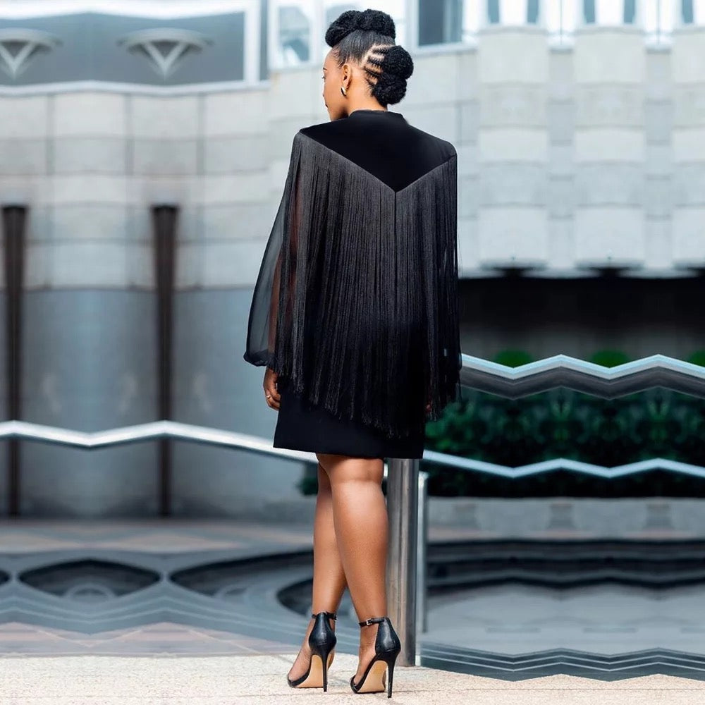 Black Silk Beauty Formal Dress