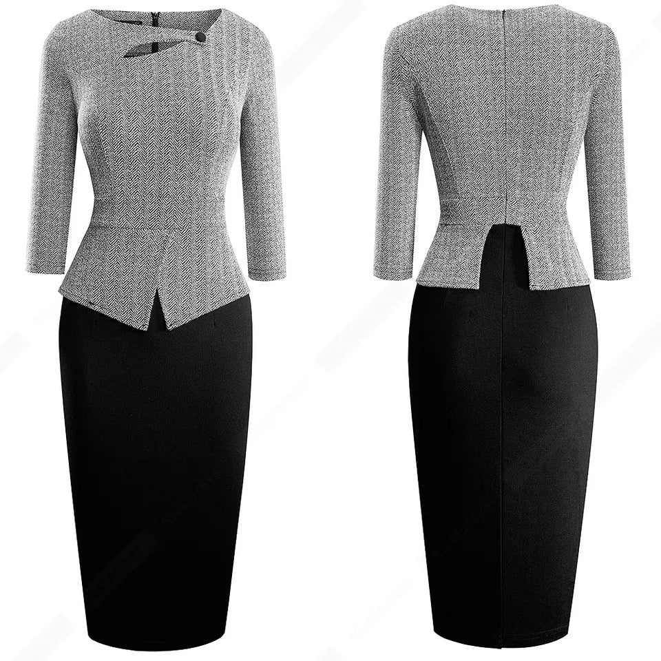 Wear Work Business Ladies Office Pencil Dress