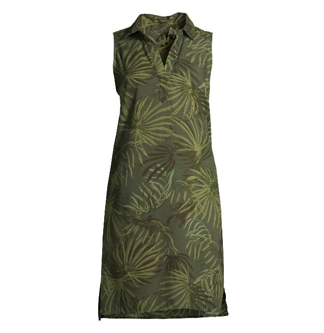 Elegant Green Army Dress with relaxed fit