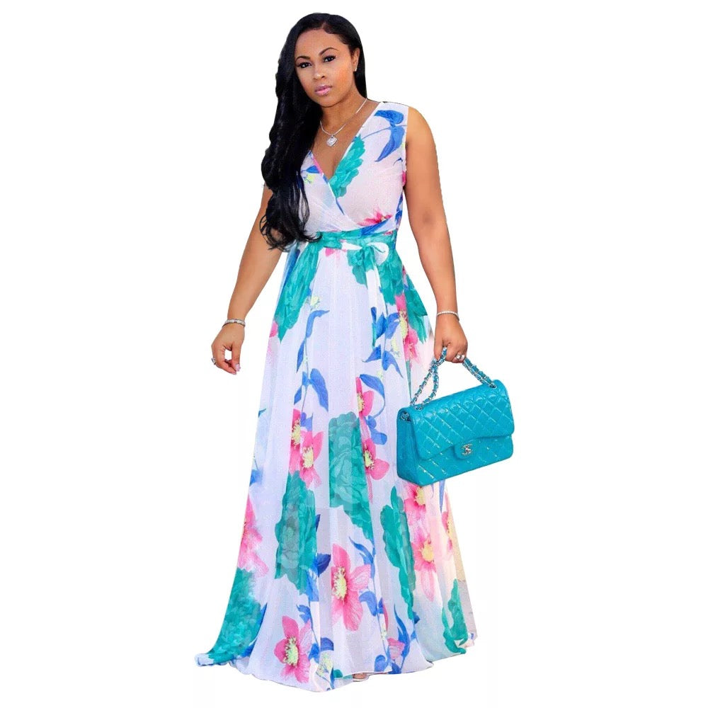 Floral Chiffon Delicate Happy-go-lucky dress