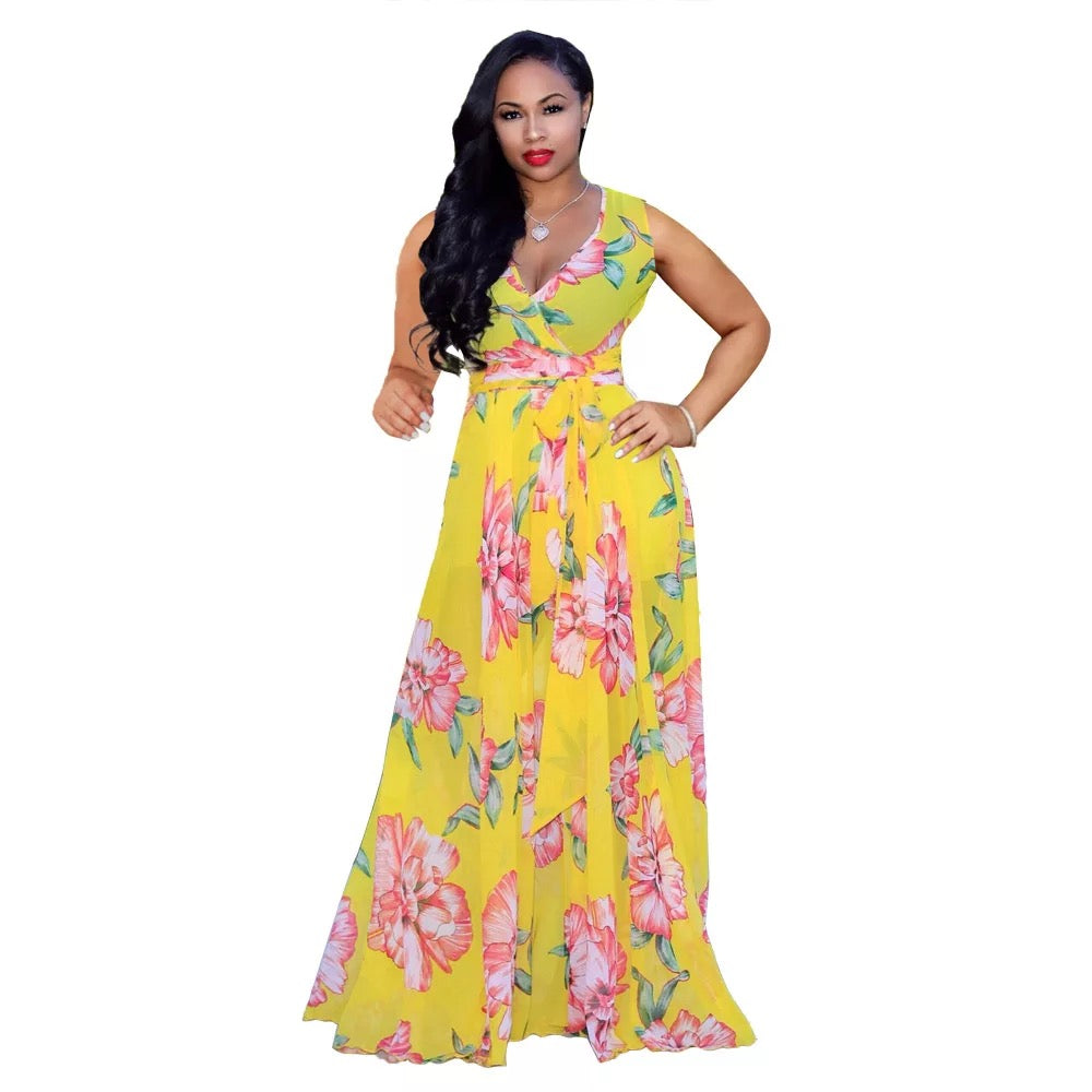 Floral Chiffon Delicate Happy-go-lucky dress