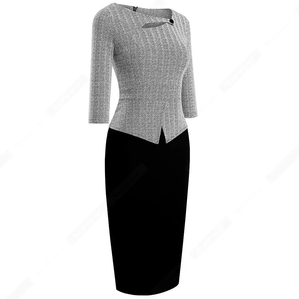 Wear Work Business Ladies Office Pencil Dress